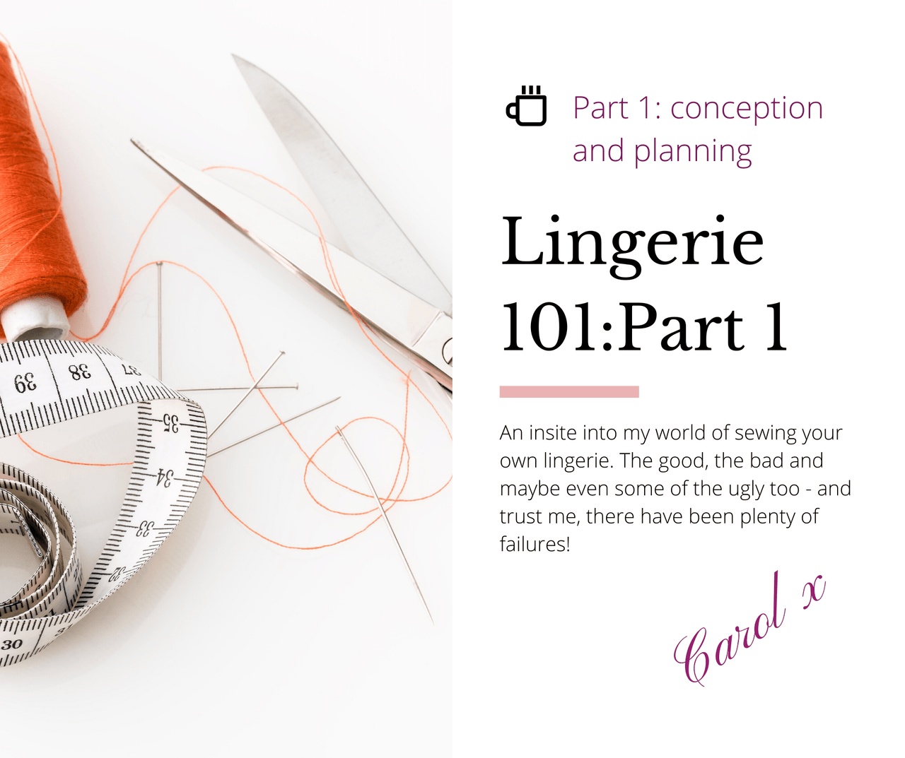 Lingerie 101 : Part 1 Planning and Sketching - Fabriques