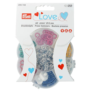 Prym Love: Jersey Non-Sew Snap Fasteners: 8mm: 6 Colours