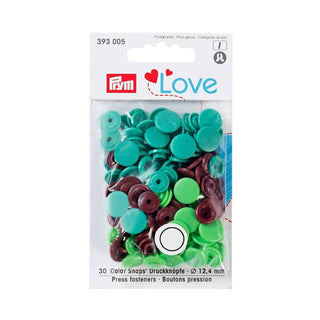 Buy green-light-green-brown Prym Love: Color Snap Fastener: 12.44 mm