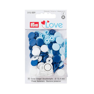 Buy blue-white-light-blue Prym Love: Color Snap Fastener: 12.44 mm