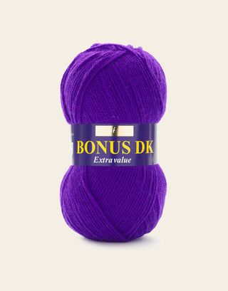 Buy bright-purple Hayfield: Bonus DK, Double Knit Acrylic Yarn, 100g