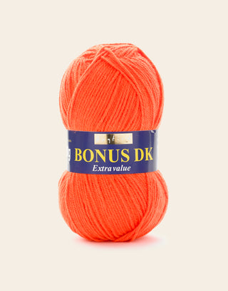 Buy bright-orange Hayfield: Bonus DK, Double Knit Acrylic Yarn, 100g