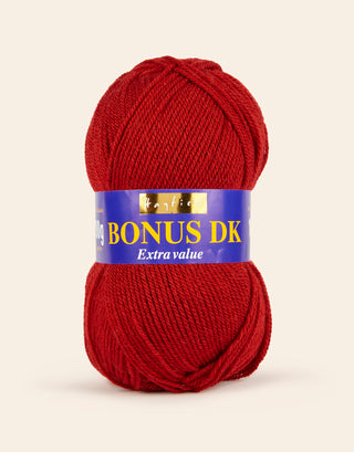 Buy scarlet Hayfield: Bonus DK, Double Knit Acrylic Yarn, 100g