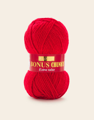 Buy signal-red Hayfield: Bonus Chunky Acrylic Yarn, 100g