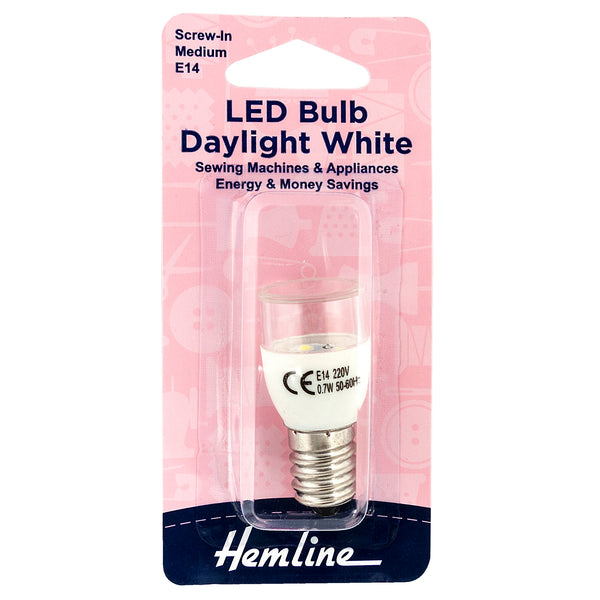 Hemline Sewing Machine Bulb: LED: 220V: Screw-In E14