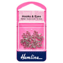 Hemline Hooks and Eyes: Nickel: 14 Sets