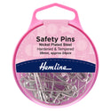 Hemline Safety Pins: 38mm: Nickel: 24 Pieces