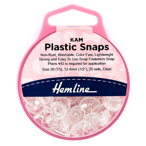 Hemline KAM Plastic Snaps: 25 x 12.4mm Sets