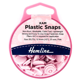 Buy pink Hemline KAM Plastic Snaps: 25 x 12.4mm Sets
