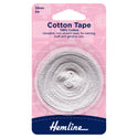 Hemline Cotton Tape: 5m x 25mm