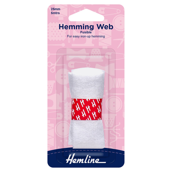 Hemline Hemming Web: Fusible: 5m x 25mm