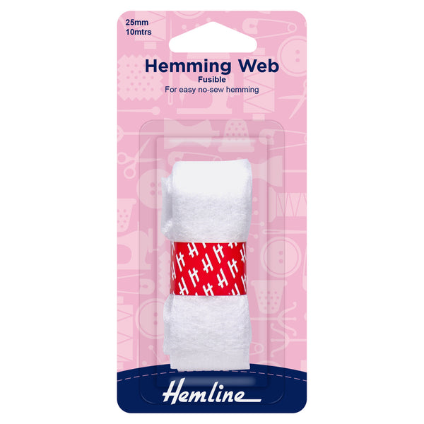 Hemline Hemming Web: Fusible: 10m x 25mm