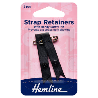 Buy black Hemline Shoulder Strap Retainer with Safety Pin