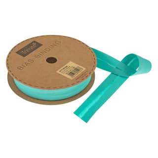 Buy turquoise Trimits : Bias Binding Tape: Polycotton: 25mm