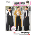 Simplicity Sewing Pattern 8177 Mimi G Style Trousers, Coat or Vest, and Knit Top for Miss and Plus Sizes