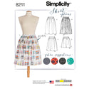 Simplicity Sewing Pattern 8211 Misses' Dirndl Skirts in Three Lengths