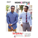 Pattern 8427 Men's Fitted Shirt with Collar & Cuff Variations by Mimi G