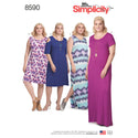 Simplicity Sewing Pattern 8590 Women's Knit Dresses