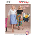 Simplicity Sewing Pattern 8612 Women's Easy Wrap Skirts by Ashley Nell Tiption