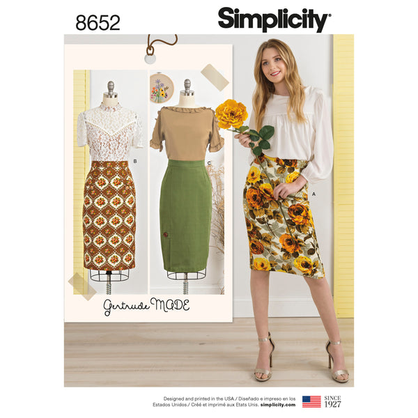Simplicity Sewing Pattern 8652 Misses' Skirts