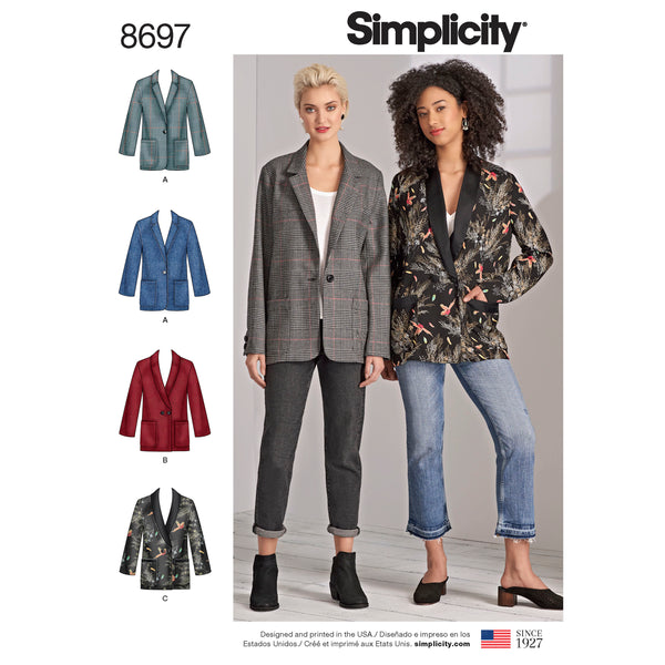 Simplicity Sewing Pattern 8697 WomenÕs / Plus Size Oversized Blazer