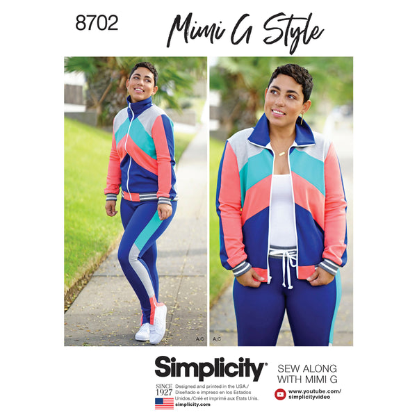 Simplicity Sewing Pattern S8702 Mimi G Women's Knit Jacket, Pant and Leggings