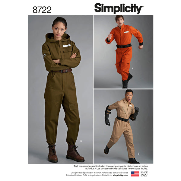 Simplicity Sewing Pattern 8722 Women's, Men's and Teens' Costume