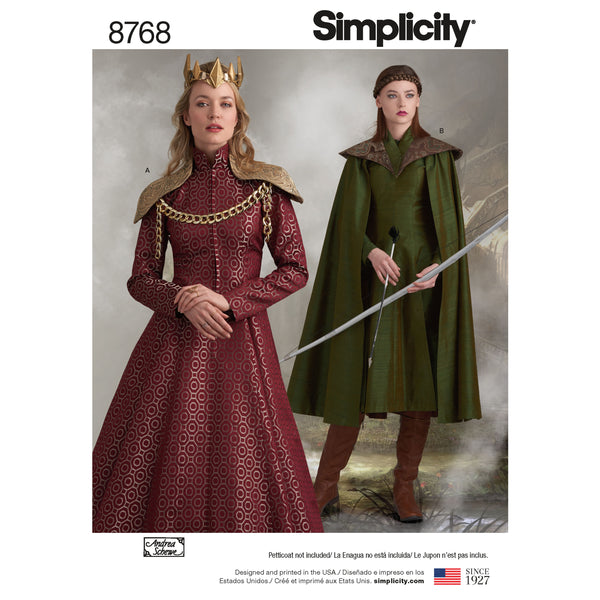 Simplicity Sewing Pattern 8768 Women's Fantasy Costumes