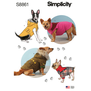 Simplicity Pattern S8861 Dog Coats