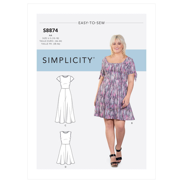 Simplicity Sewing Pattern S8874 Misses'/Women's Dresses for knit fabrics