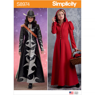 Simplicity Sewing Pattern S8974 Misses' Cosplay Coat Costume