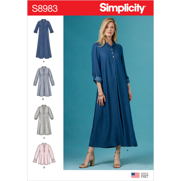 Simplicity Sewing Pattern S8983 Misses' Dresses with Sleeve Variation