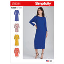 Simplicity Sewing Pattern S9011 Misses' Knit Pullover Dresses