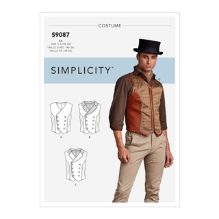 Simplicity Sewing Pattern S9087 Men's Steampunk Corest Waistcoat