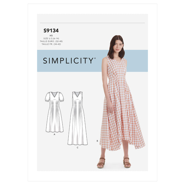 Simplicity Sewing Pattern S9134 Misses' Released Pleat Dress