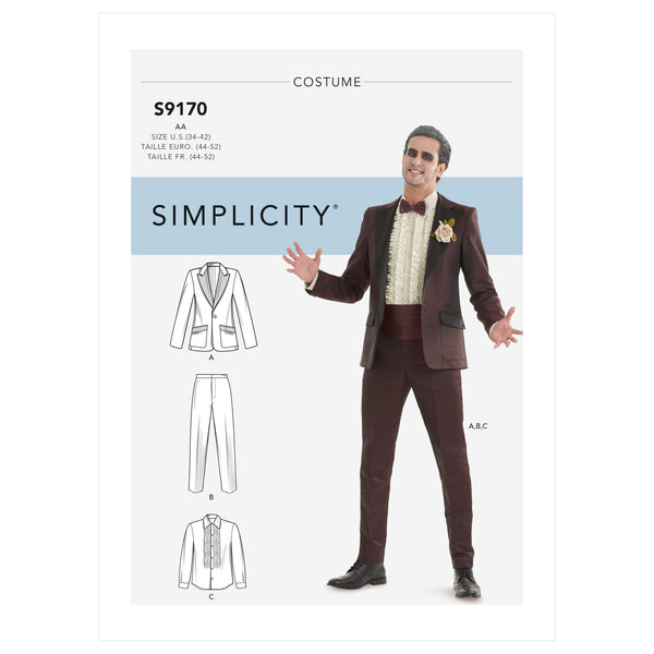 Simplicity Sewing Pattern S9170 Men's Tuxedo Costumes