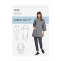 Simplicity Sewing Pattern S9183 Misses' Tunic, Top, Dress and Legging