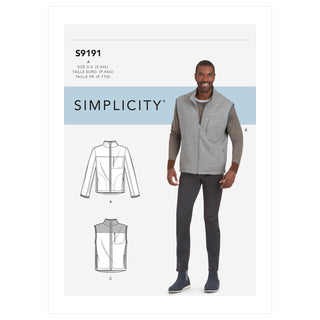 Simplicity Sewing Pattern S9191 Men's Waistcoats and Jacket