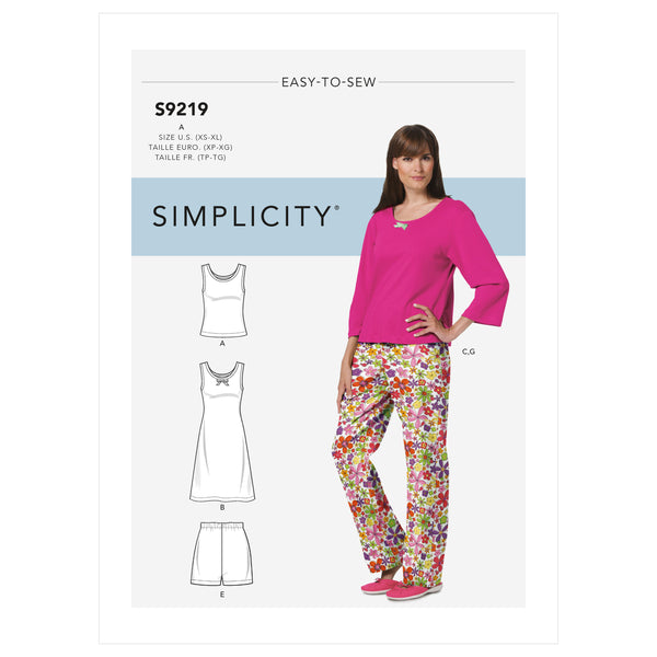 Simplicity Sewing Pattern S9219 Misses' and Misses' Petite Sleepwear