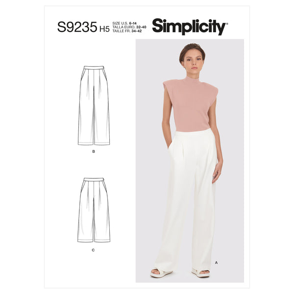 Simplicity Sewing Pattern S9235 Misses' Trousers