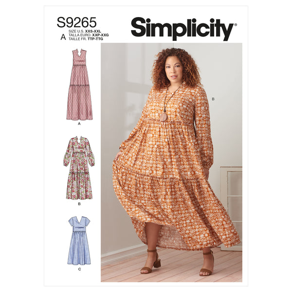 Simplicity Sewing Pattern S9265 Misses' and Women's Tiered Dresses