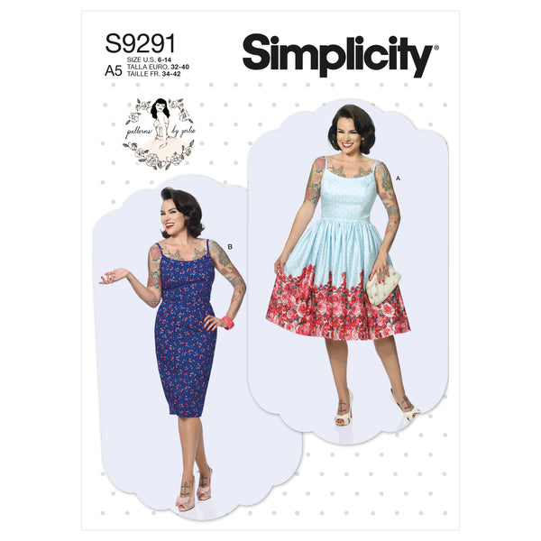 Simplicity Sewing Pattern S9291 Misses' Princess Seam Dresses With Straight or Gathered Skirt