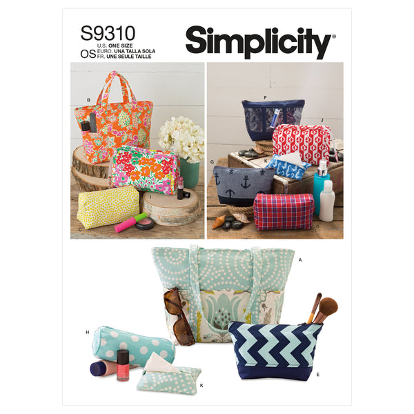 Simplicity Sewing Pattern S9310 Totes & Bags In Assorted Sizes