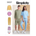 Simplicity Sewing Pattern S9337 Unisex Knits Only Tops, Trousers and Shorts