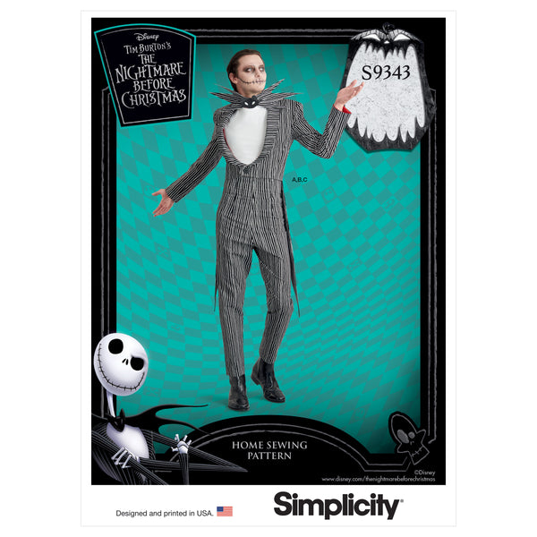 Simplicity Sewing Pattern S9343 Men's Costume and Knit Face Mask