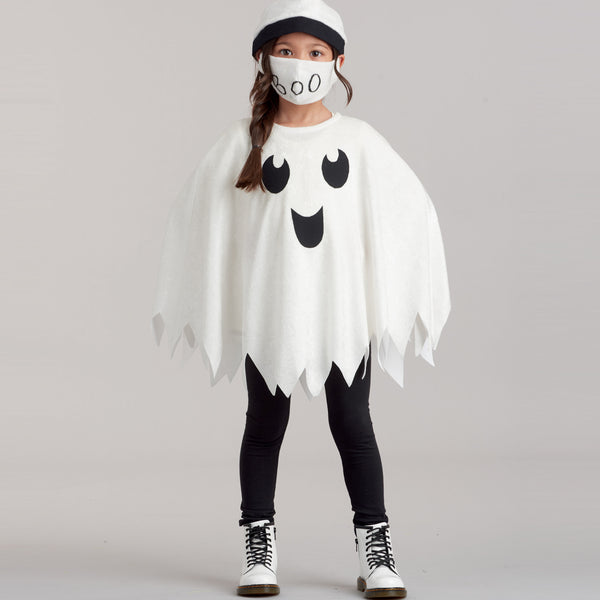 Simplicity Sewing Pattern S9351 Children's Poncho Costumes, Hats and Face Masks