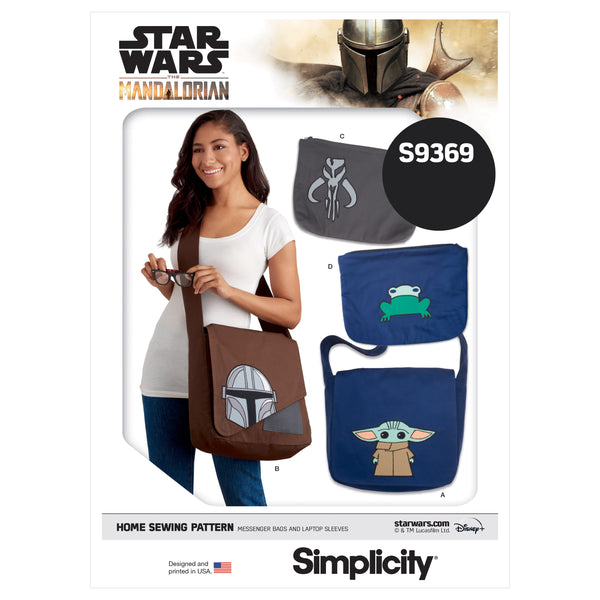 Simplicity Sewing Pattern S9369 Messenger Bags and Laptop Sleeves