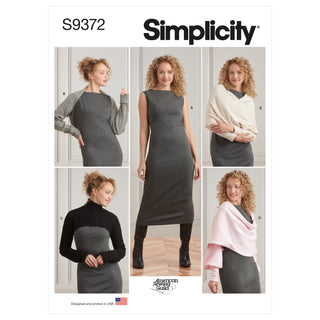 Simplicity Sewing Pattern S9372 Misses' Knit Dress and Shrugs