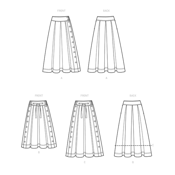 Simplicity Sewing Pattern S9377 Misses' Flared Skirts in Two Lengths