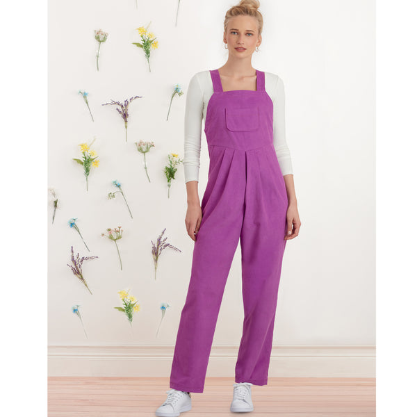 Simplicity Sewing Pattern S9382 Misses' Overall with Shaped Raised Waist and Back Ties